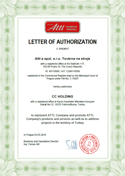LETTER OF AUTHORIZATION - Turecko
