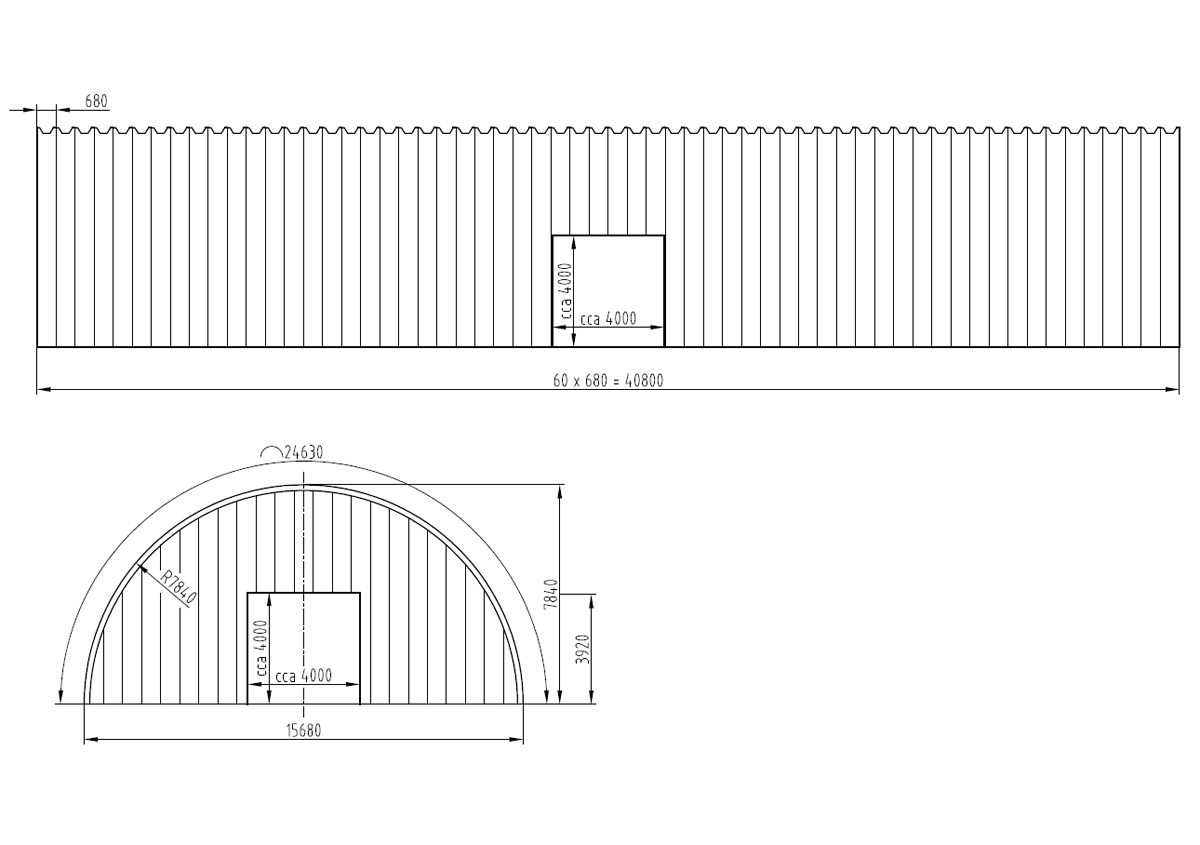 Arched hall - design possibility